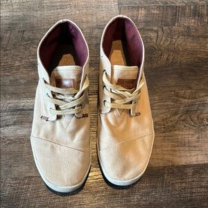 TOMS Men's Mid Lace-Up Sneaker - Tan, Size 10